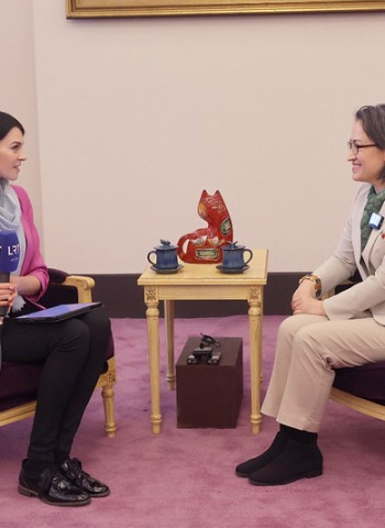 蕭美琴副總統接受立陶宛國家廣播電視台專訪 聚焦臺立合作與國際挑戰