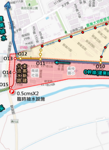 臺南新營建業O幹線雨水下水道動工　打造分洪導流新模式 強化排水抗淹能力