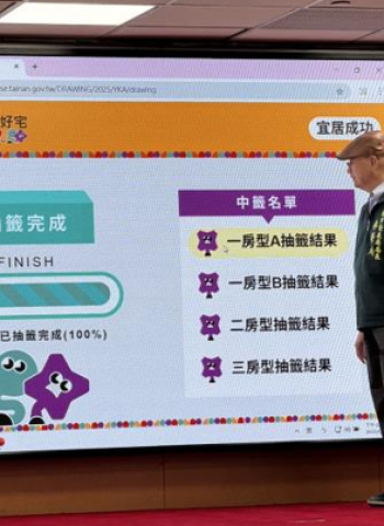 臺南市「宜居成功」社宅公開抽籤完成 103戶幸運得主出爐 9月起陸續入住