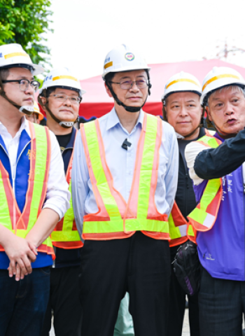 桃園市長張善政視察蘆竹南工路治水工程　要求克服困難如期完工