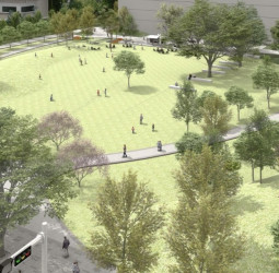 臺南市永康創意園區再為永康增添大型公園，40米綠蔭大道與千坪寵物公園同步開放