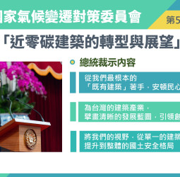 因應氣候變遷 內政部加速落實淨零轉型 打造永續國土基礎與韌性城市環境