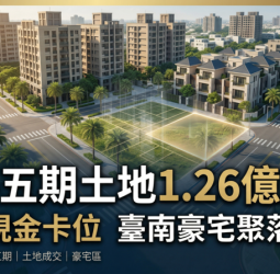 安平五期土地現金交易再現　建商提前布局豪宅聚落、區域價值持續墊高