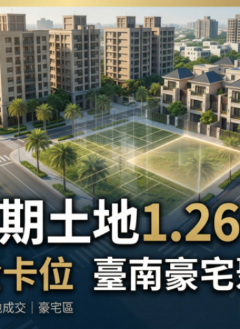 安平五期土地現金交易再現　建商提前布局豪宅聚落、區域價值持續墊高