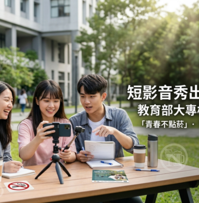 教育部短影音徵選活動開跑　大專校院秀出健康創意響應「青春不點菸」「不喝酒人生更長久」