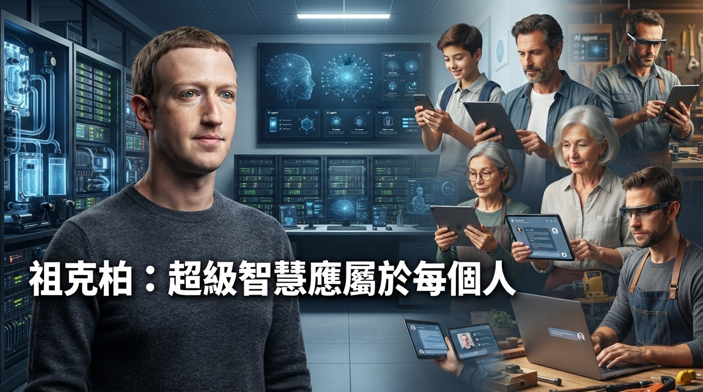 祖克柏談AI超級智慧未來：Meta主張權力分散、人人擁有個人AI代理