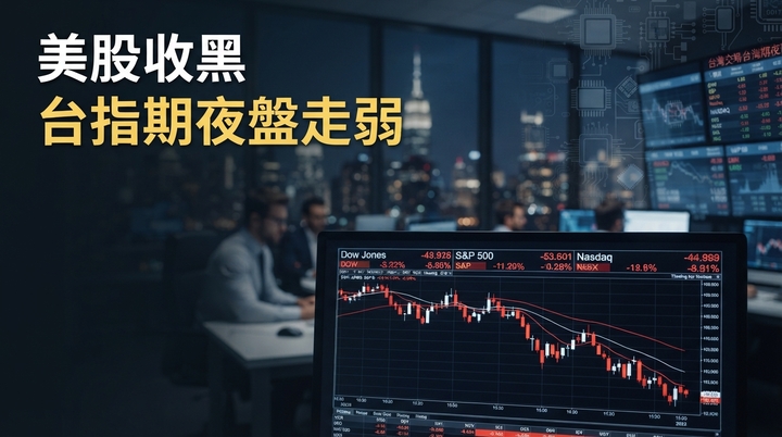 美股全面收黑拖累台指期夜盤　台積電期貨走弱、台股週一開盤面臨壓力