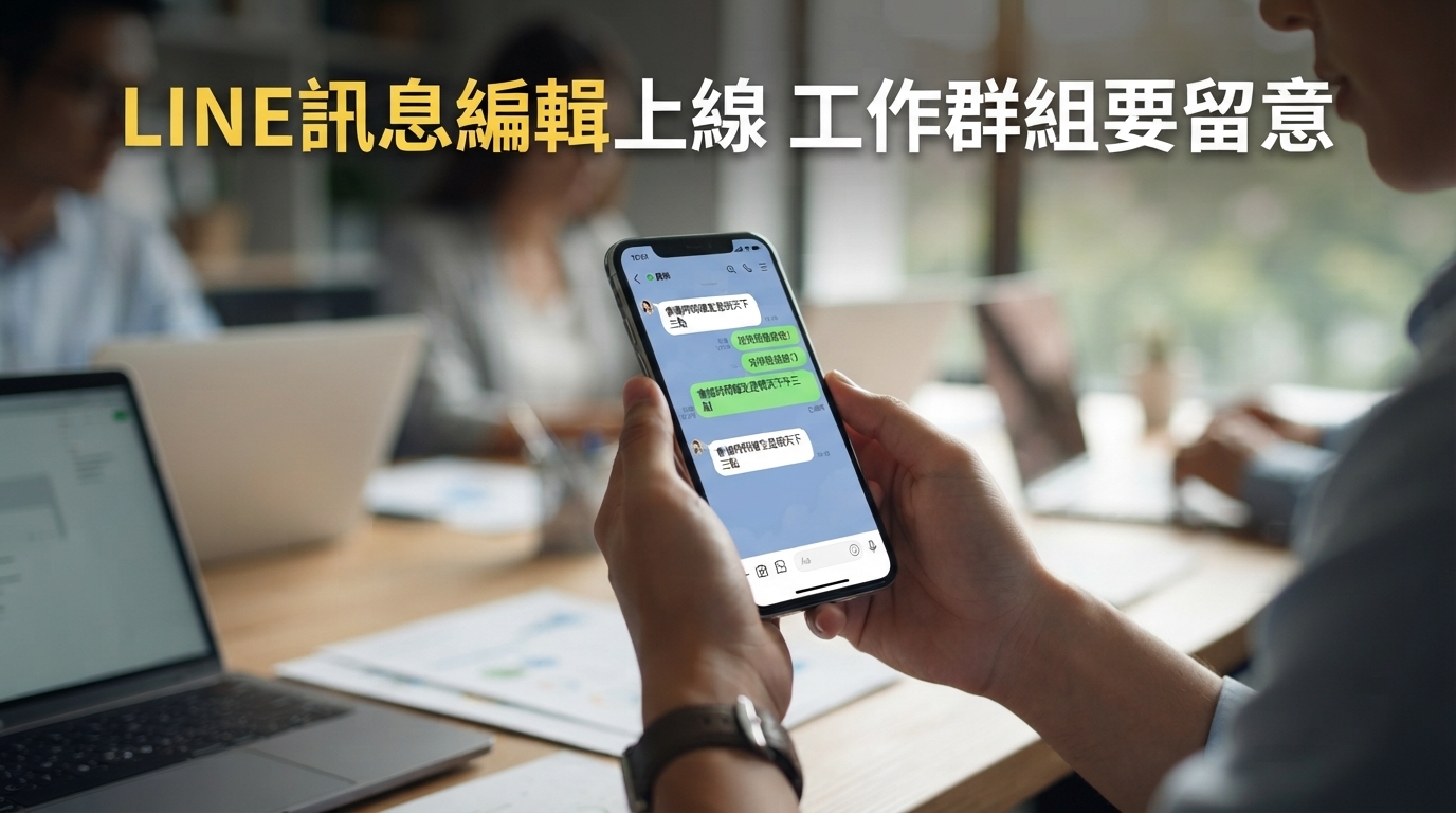 LINE訊息編輯功能正式開放台灣用戶　15分鐘內可修改、工作群組「已編輯」卻看不到原文引討論