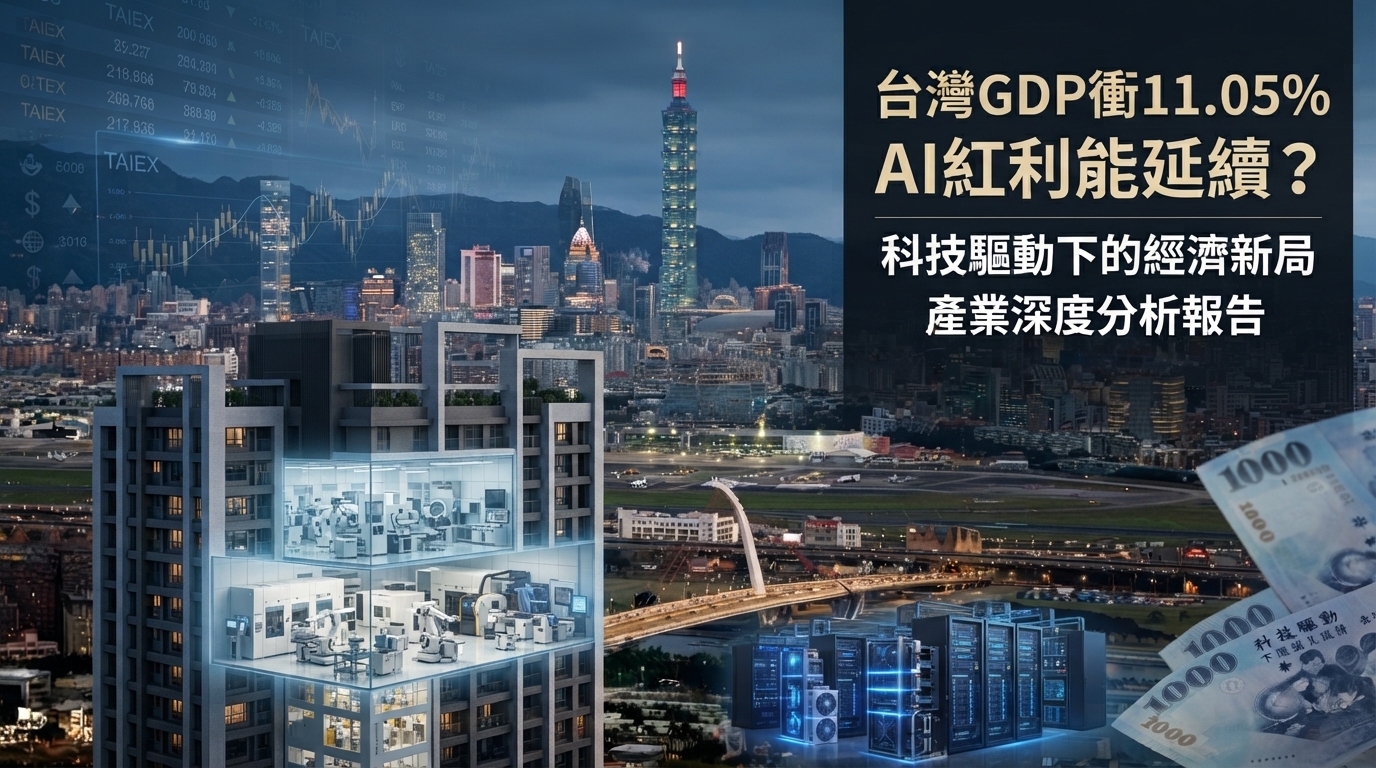 台灣GDP衝11.05%、台股今年漲56%！AI榮景背後的出口、股市與經濟風險一次看