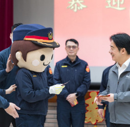 賴清德總統春節親赴臺北市中正分局慰勉警察同仁　感謝全年無休堅守崗位守護人民安居樂業