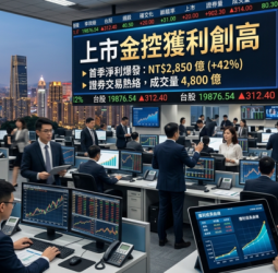 上市金控上半年大賺3,435億元　國泰金EPS 4.95元暫居獲利王　銀行、壽險、證券全面成長