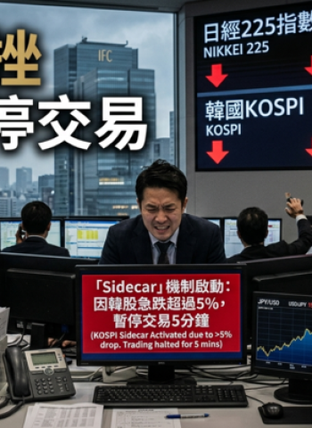 亞股重挫引爆市場警戒　日股急跌韓股啟動Sidecar機制