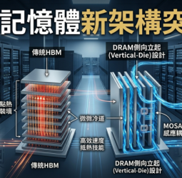 日韓研究團隊提出AI記憶體新架構　DRAM側向立起挑戰HBM散熱瓶頸　AI晶片效能有望再突破