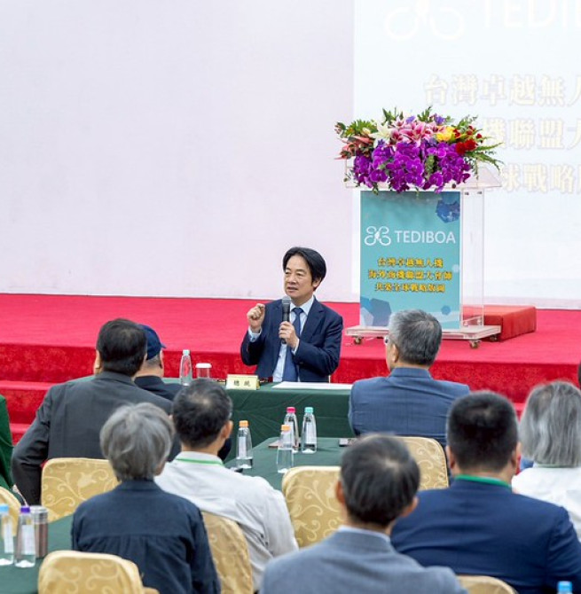 賴清德總統出席臺中無人機海外商機聯盟大會師　盼打造臺灣成為全球無人機發展亞洲中心