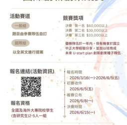 2026國立中正大學國際創新創業競賽啟動　串聯校園新創能量打造青年創業實踐平台