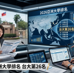2026亞洲大學排名出爐 臺灣6校擠進百強 台大第26名穩居全台第一