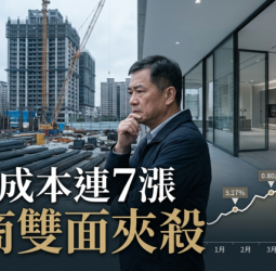 臺灣房市交易降溫卻遇營造成本連7漲創高　建商陷雙面夾殺壓力升溫