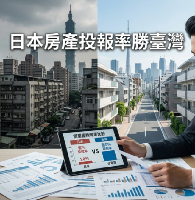 日本房產投報率勝臺灣數倍？2026最新數據揭示：低租金報酬成臺灣房市結構性警訊