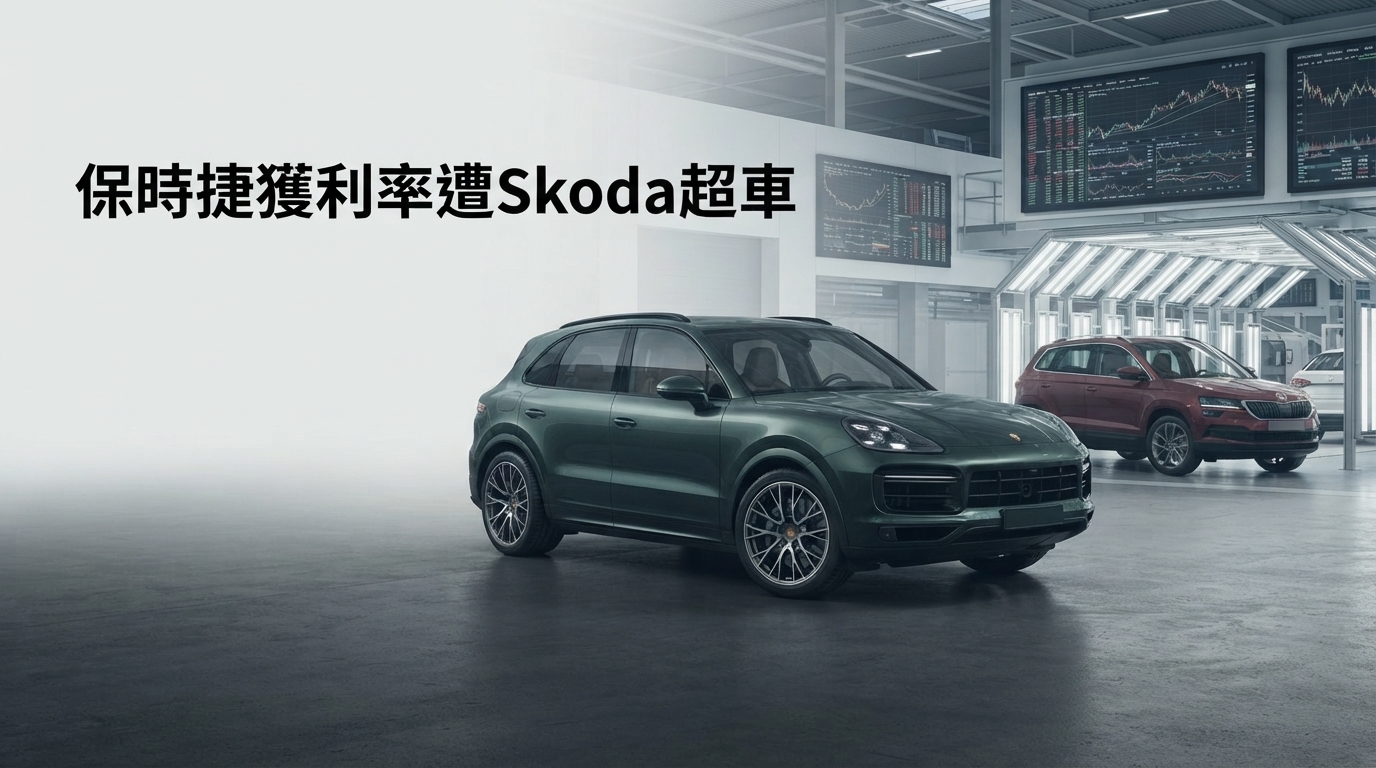 保時捷獲利率遭Skoda超車　德國福斯集團豪華品牌面臨中國市場與電動化轉型壓力