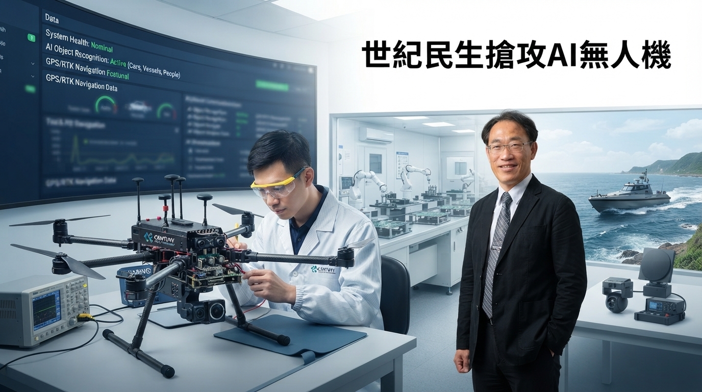 世紀民生布局AI無人機與無人船　IC設計跨入飛控、Edge AI搶攻台灣非紅供應鏈